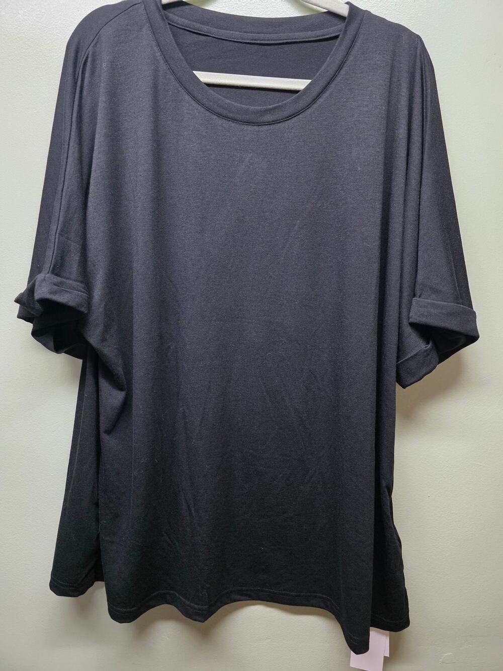 Black Basic Short Sleeve Top Women's Size XL NWT